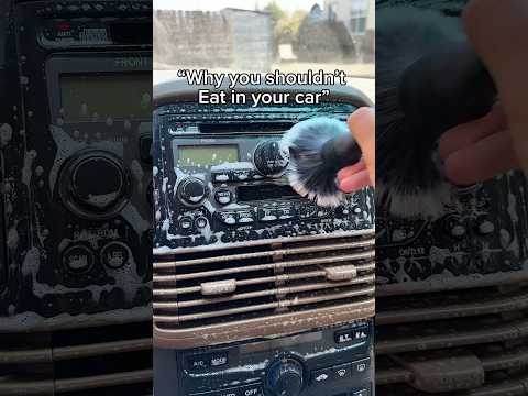Why you shouldn’t eat in your car… #fyp  #satisfying  #cardetailing