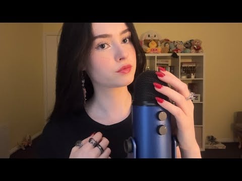 ASMR clicky whisper ramble & mic brushing 🎀
