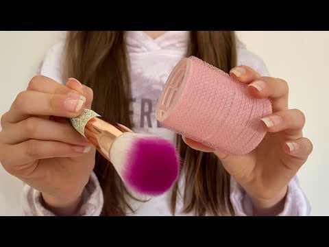 ASMR Doing your hair + makeup | Velcro rollers | actual camera touching | hair brushing | lo-fi