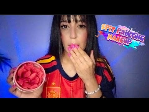 ASMR SPIT PAINTING 💋 + Maquillaje Hipnótico | Triggers para Dormir Profundo 😴