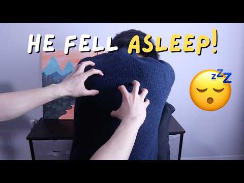 Aggressive Back Scratching Massage ASMR... He Fell Asleep 😴