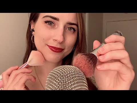 ASMR Mic and Camera Brushing (Inaudible Whispering)