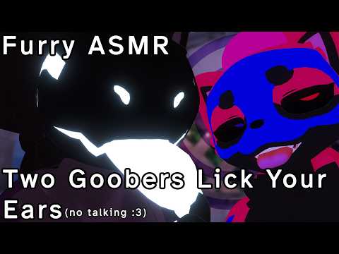 [Furry ASMR] Two Goobers Lick Your Ears (No Talking)
