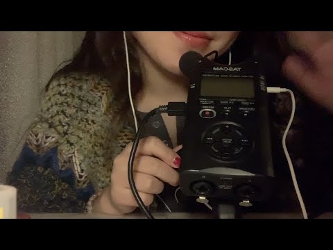 ASMR | 【轻语助眠】和大家聊聊最近的近况，碎碎念～还有化妆刷刷麦、装首饰的绒布袋的摩擦声、唇釉拔管。