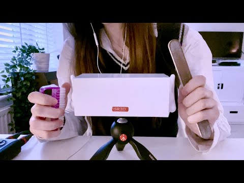 ASMR ☾⋆:*･ﾟ INTENSE sounds: ear cleaning, earplay, glass tapping, more... ✧･ﾟSR3D