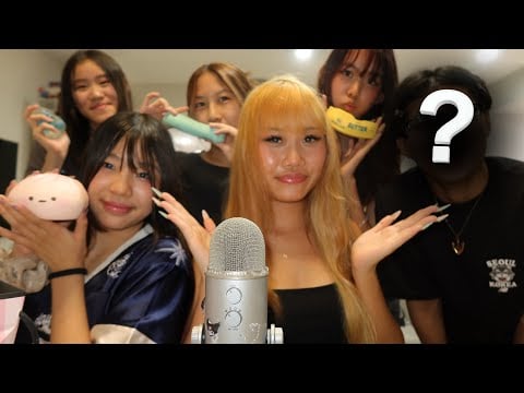 my friends try ASMR again (we did Toby’s makeup…)