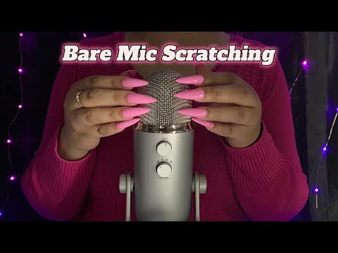 ASMR Bare Mic Scratching with long nails | Brain Scratching  (No taking)