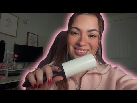 ASMR| Lint rolling you- cleaning your shirt 👚(fabric sounds) 