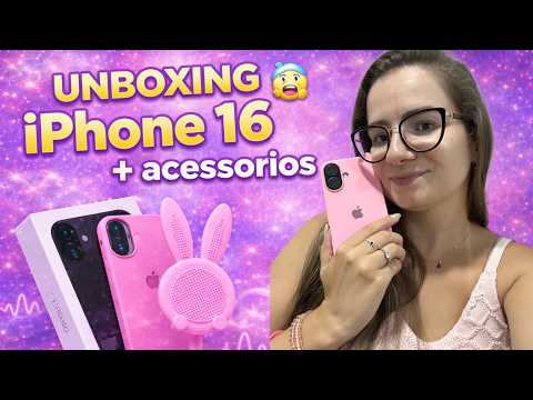 O UNBOXING MAIS RELAXANTE DO IPHONE 16 + Acessórios fofos (ASMR)