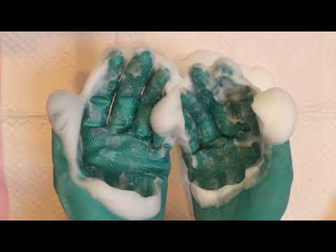 RUBBER GLOVES ✋  Soapy👈 Kissing finger tips ...  🎧   [[ASMR[[