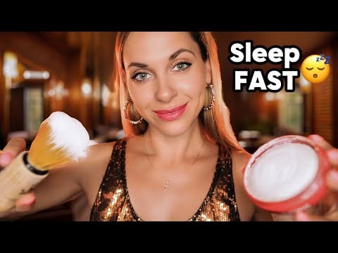 Sleep Inducing Barbershop Haircut ASMR, Shave, Massage, Roleplay,  OIL massage