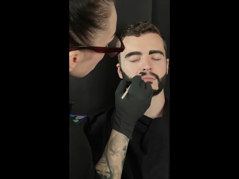 Watercolor Painting Beard & Facial Hair ASMR #Shorts