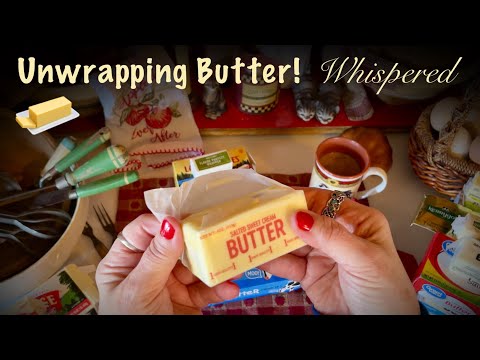 ASMR Unwrapping Butter Request! (Whispered version) Show & Tell of 11 Different Kinds!!