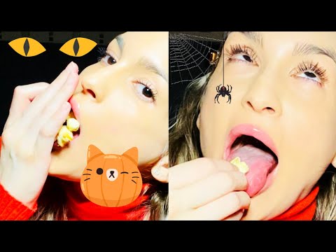 ASMR | AHEGAO CRUNCHY TINGLES SWEET HALLOWEEN POPCORN🍿👻🎃