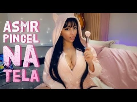 ASMR pincel na tela, sons de boca, mouth sounds, voce vai dormir em 10 minutos