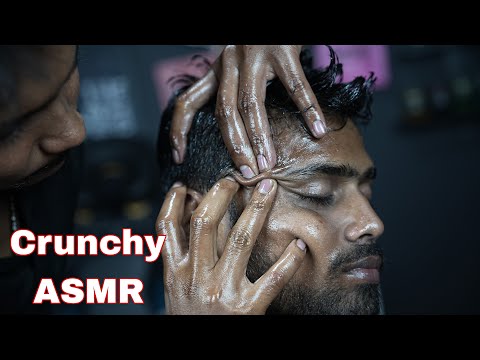 Heavy Oil Crunchy Head Scratching Sounds For ASMR Vibes | Heavy Oil Head Massage With Neck Cracking