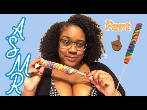 ASMR Unicorn Lollipop 🍭🦄 Pt 1 | No Talking | Sucking on a long sucker 🍡