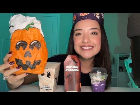 ASMR | Burger King Monster Menu 🎃🧛🏻