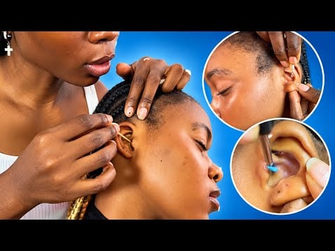 ASMR EAR CLEANING and nitpicking, Ear eating, spit painting and body massage for sleep 😴 
