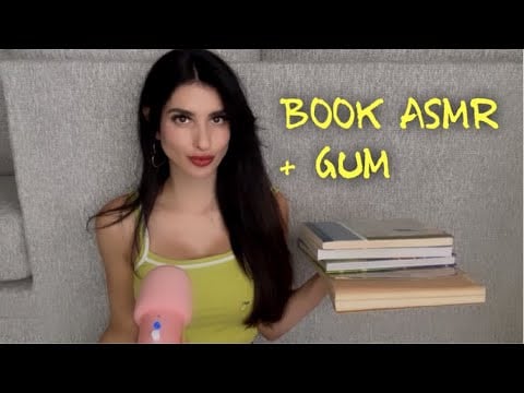 ASMR gum & book sounds (glossy page turning and more)📖💤💕