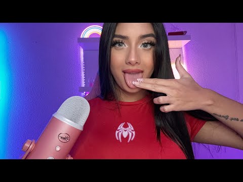 SPIT PAINTING (Atención personal asmr en mis piernas ) mouth sounds