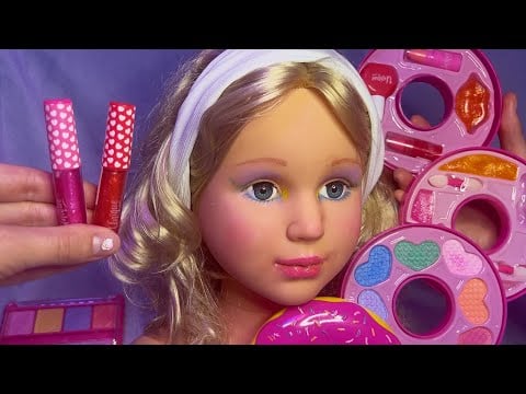 ASMR Kids Makeup on Mannequin (Whispered)