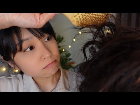 【ASMR囁き】ヘアケア もじゃもじゃの髪を丁寧に改善させるASMR　Hair care Roleplay【40min】