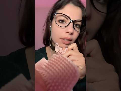 Brushing Your Face For 40 Seconds ✨#asmr #relax #facetouching #facebrushing #personalattention