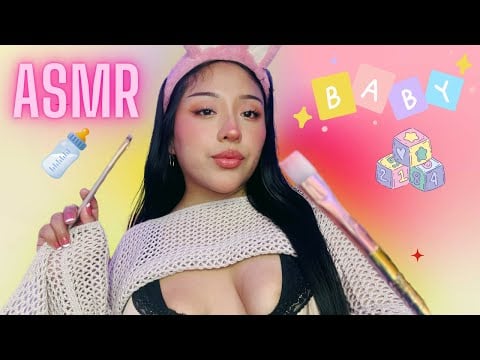 ASMR Eres mi bebe ROLEPLAY Te acurruco para dormir 🧸