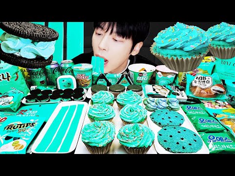 ASMR MUKBANG | 직접 만든 갤럭시 꿀젤리 민트초코 디저트 아이스크림 먹방 & 레시피 DESSERT GALAXY HONEY JELLY CANDY