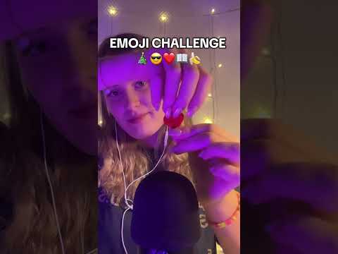 EMOJI CHALLENGE ASMR 🎄😎❤️📖🍌What’s your fav ? #asmr #emojichallenge #tapping #tappingasmr