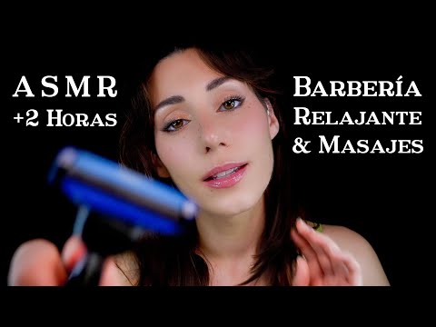 ASMR BARBERÍA NOCTURNA 2HORAS 💤 Lavo, Peino y Corto Pelo y Barba 🪒 Masaje Capilar 🧼 Roleplay Español