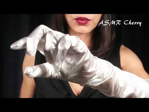 【ASMR】Shushing with Satin Gloves Hand Movements 새틴 장갑의 손의 움직임과 슈의 소리 / サテン手袋の手の動きとシューの音