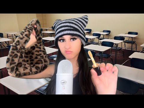 ASMR| Mean girl does your makeup in CLASS?!