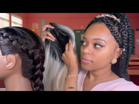 ASMR |📚Girl In The Back Of Class Installs Your Wig For Your Hot Date