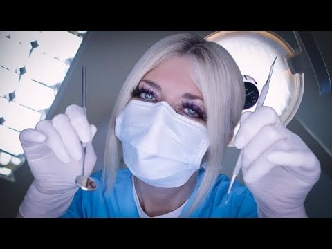 ASMR Dental Exam & Teeth Cleaning - Latex Gloves, Picking, Tapping, Scraping, Typing, Suction