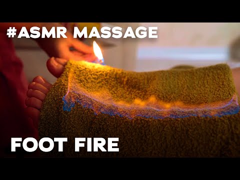 ASMR | MASSAGE | Asmr foot fire relaxing oil treatment spa massage