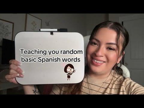 ASMR| Teaching you basic Spanish words- 👩🏻‍🏫