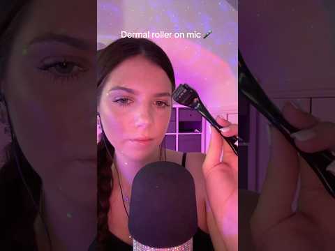 Dermal roller on mic 🎤 #relax #tingles #asmrtriggers #triggers #relaxing #asmr #satisfying