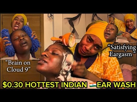 ASMR THE FASTEST & AGGRESSIVE EAR CLEANING FOAM MASSAGE,FAKE SPITPAINT,INDIAN VIRAL EAR STREET WASH