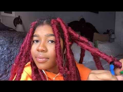 ASMR- Removing My Faux Locs (SCISSOR SOUNDS, SCALP SCRATCHING) 💇🏽‍♀️💕