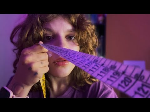 ASMR ANALISANDO A SIMETRIA DO SEU ROSTO ✨Medidas, toques na tela, atenção pessoal, etc