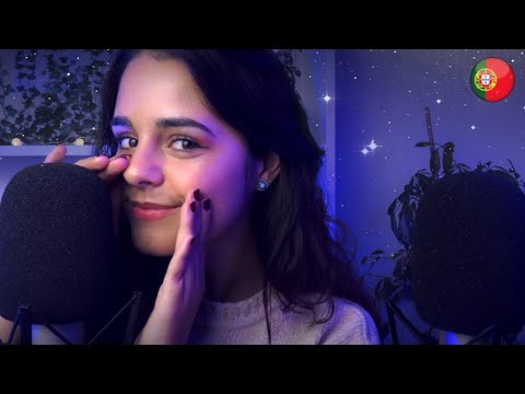 ASMR Ear to Ear CUPPED Whispering in PORTUGUESE 💖 Tingly TRIGGER WORDS to listen to SLEEP