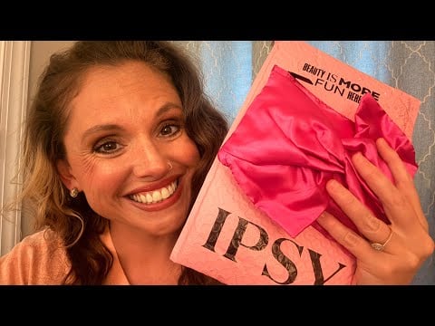 ASMR - June Ipsy Glam Bag Haul! Soft Spoken Gum Chewing