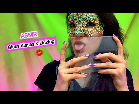 ASMR Glass Kisses & Licking 💋 Cozy Squeaky Kisses for Tingles & Relaxation