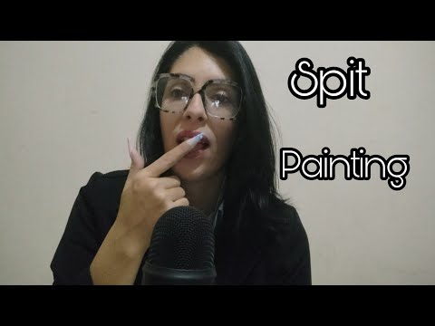 ASMR | BOM DIA COM SPIT PAINTING 💦💋