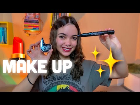 ✨ASMR | Te maquiando com produtos errados✨