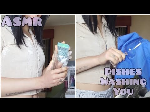ASMR ◇ Doing dishes and washing your face 💫