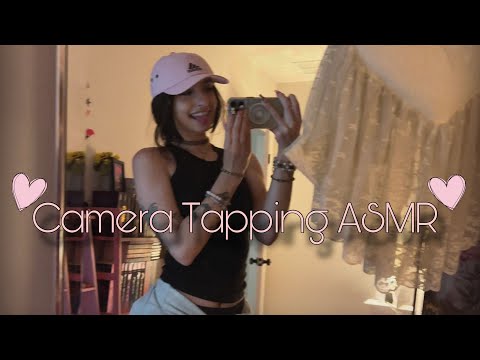 Lofi ASMR | Camera Tapping/Scratching, Book Shelf Tour, Cat Cameo w/ Purring