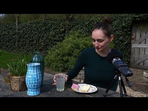 Eating Dutch Pastry In the Garden ~ ASMR Eating & Nature sounds